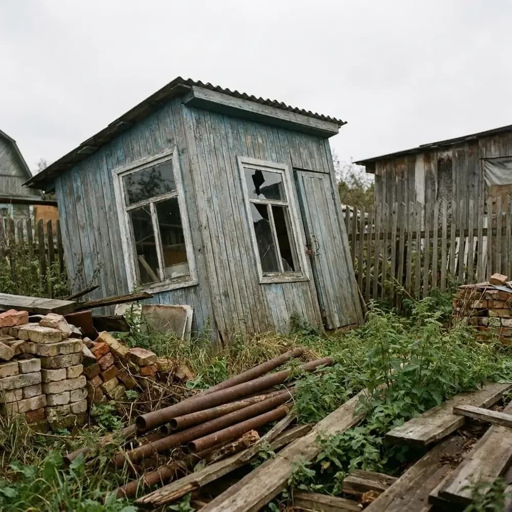 Старый сарай до сноса