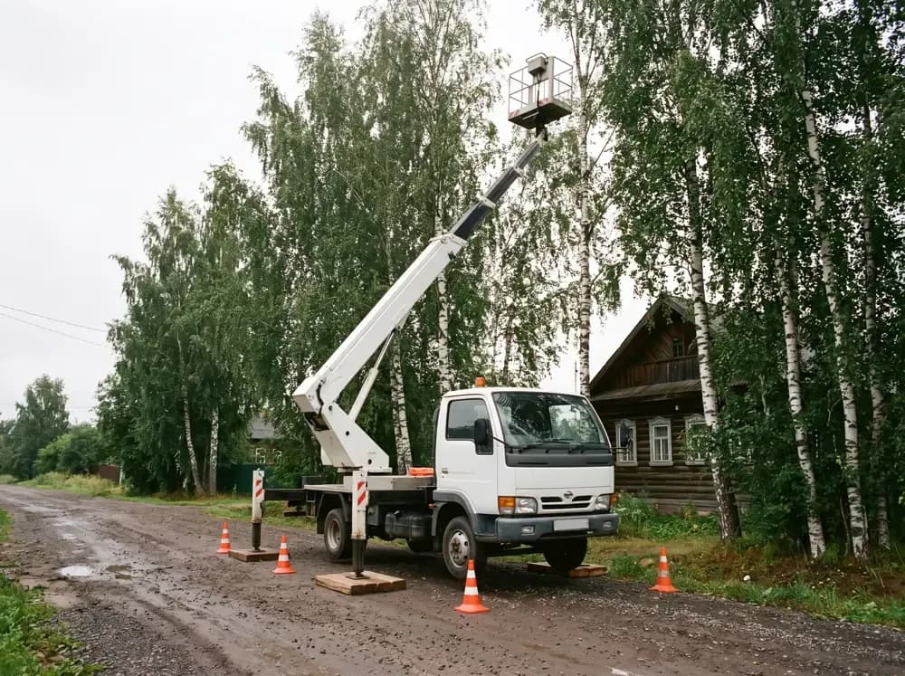 Автовышка у дачного участка